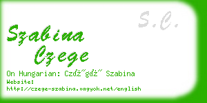 szabina czege business card